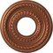 Ekena Millwork Cole PVC Ceiling Medallion (Fits Canopies up to 4 1/4"), Brght Coat Copper, 10"OD x 3 1/2"ID x 3/4"P CMP10COBCO - alternate 1